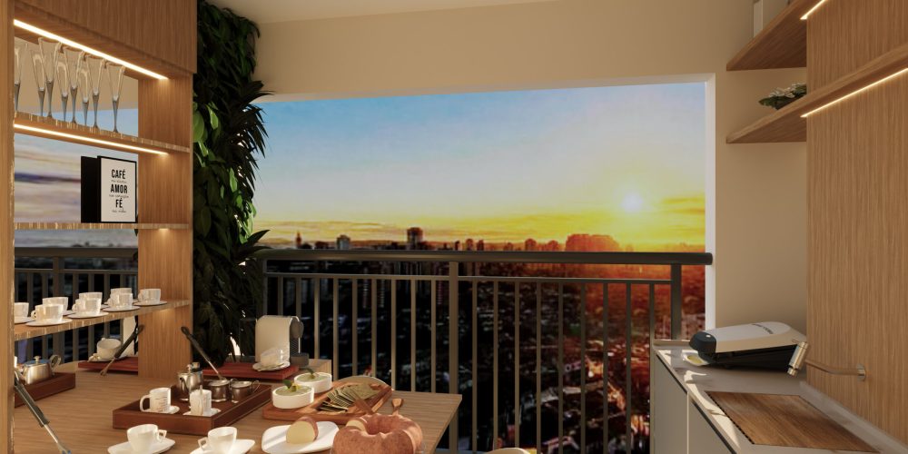 Perspectiva Terraço final 04 - 2 dorms - 40,25m²