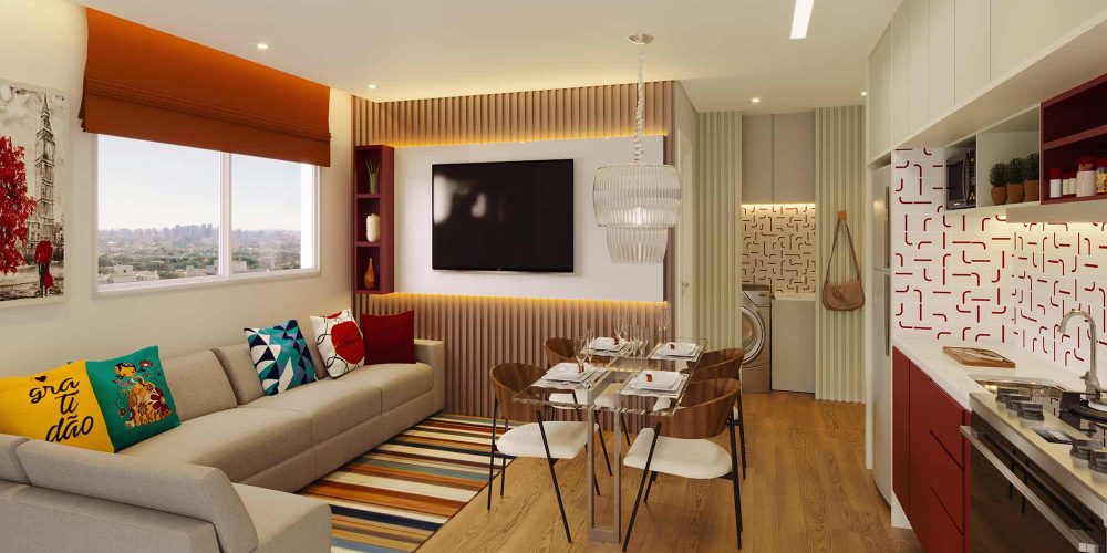 Perspectiva Living final 10 - 2 dorms - 33,31m²