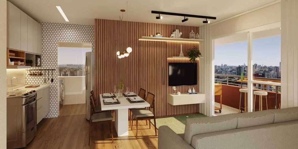 Perspectiva Living final 02 - 2 dorms - 42,22m²