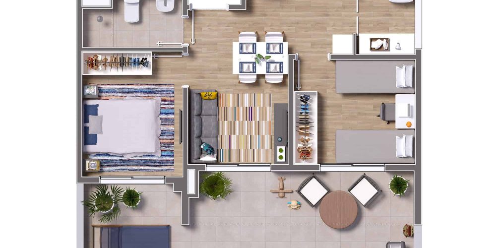 Planta final 13 - 2 dorms - 63,68m² garden